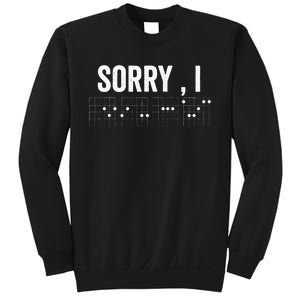 Hidden Message Sorry IDGAF Chords Guitar Sweatshirt