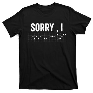 Hidden Message Sorry IDGAF Chords Guitar T-Shirt