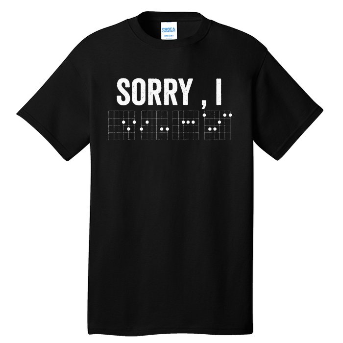 Hidden Message Sorry IDGAF Chords Guitar Tall T-Shirt