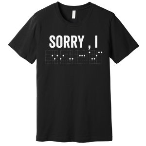 Hidden Message Sorry IDGAF Chords Guitar Premium T-Shirt