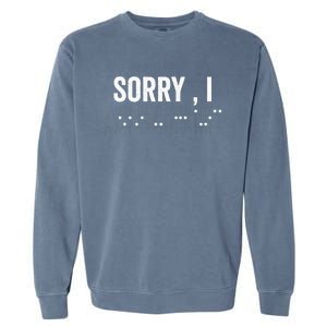 Hidden Message Sorry IDGAF Chords Guitar Garment-Dyed Sweatshirt