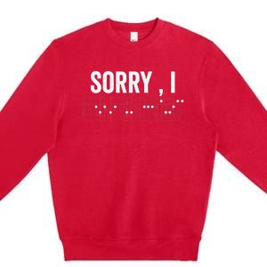 Hidden Message Sorry IDGAF Chords Guitar Premium Crewneck Sweatshirt