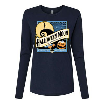 Halloween Moon Town Brewing Company Pumpkin King Ale Womens Cotton Relaxed Long Sleeve T-Shirt