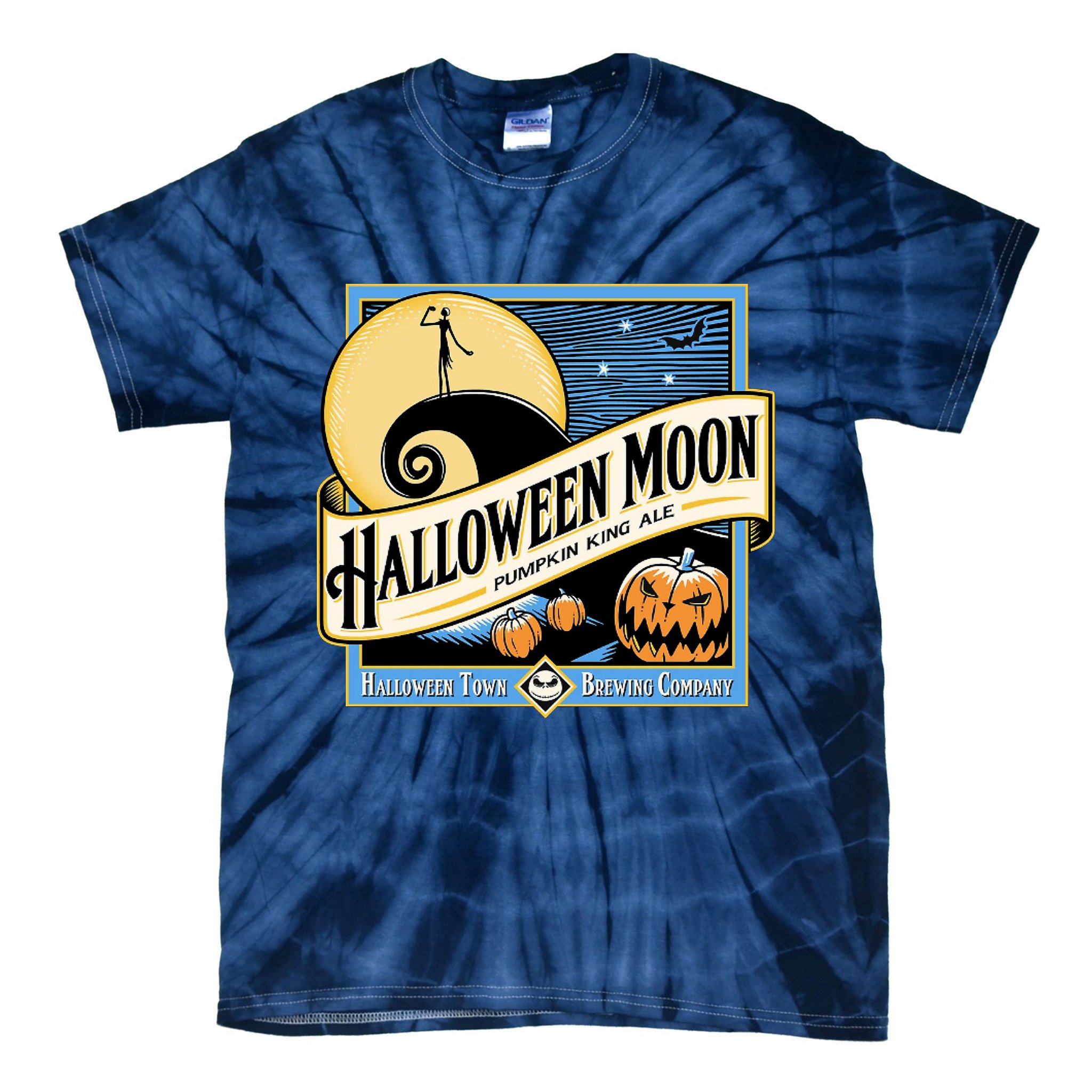 Halloween Moon Town Brewing Company Pumpkin King Ale Tie-Dye T-Shirt