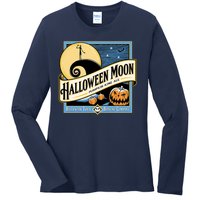 Halloween Moon Town Brewing Company Pumpkin King Ale Ladies Long Sleeve Shirt