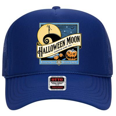 Halloween Moon Town Brewing Company Pumpkin King Ale High Crown Mesh Back Trucker Hat