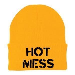 Hot Mess Trendy Fashion Gift For Mom Sister Friend Gift Knit Cap Winter Beanie