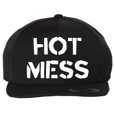 Hot Mess Trendy Fashion Gift For Mom Sister Friend Gift Wool Snapback Cap