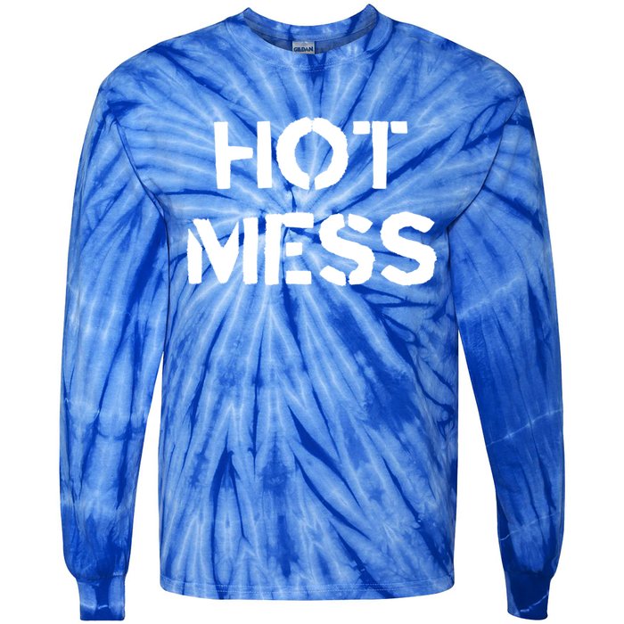 Hot Mess Trendy Fashion Gift For Mom Sister Friend Gift Tie-Dye Long Sleeve Shirt