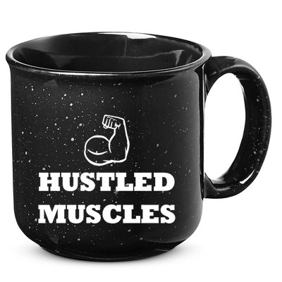 Hustle Muscles Tee Gift 15oz Campfire Ceramic Mug
