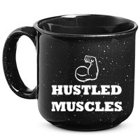 Hustle Muscles Tee Gift 15oz Campfire Ceramic Mug