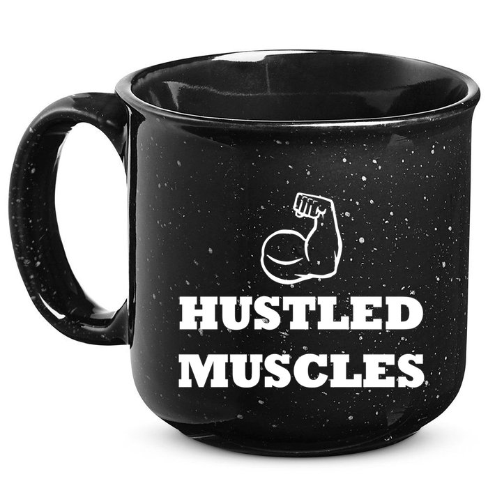 Hustle Muscles Tee Gift 15oz Campfire Ceramic Mug