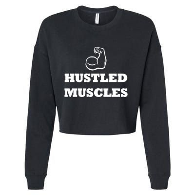Hustle Muscles Tee Gift Cropped Pullover Crew