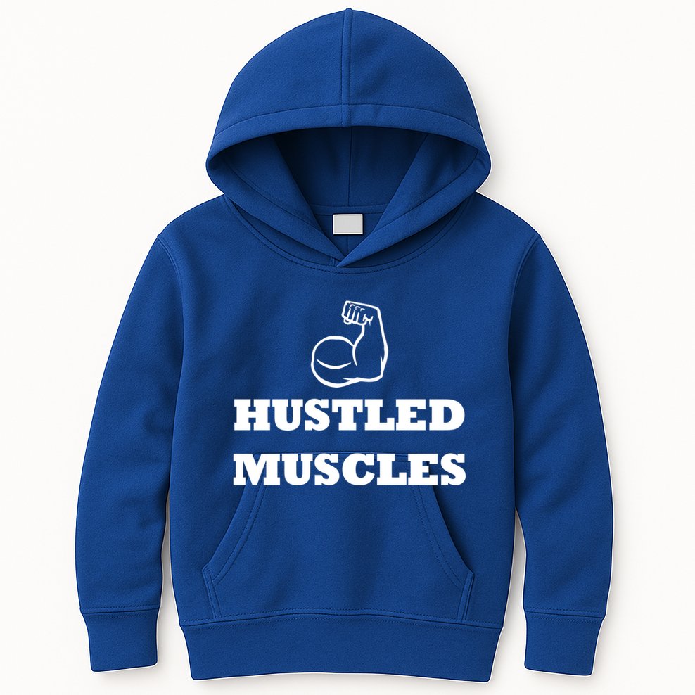 Hustle Muscles Tee Gift Kids Hoodie