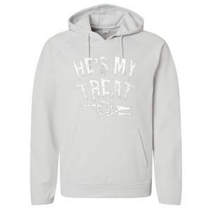 He's My Treat Funny Halloween Matching Couple Costume Performance Fleece Hoodie