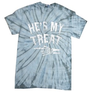 He's My Treat Funny Halloween Matching Couple Costume Tie-Dye T-Shirt