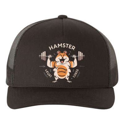 Hamster Muscle Training Weightlifting Cute Gift Yupoong Adult 5-Panel Trucker Hat