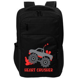 Heart Monster Truck Crusher Valentines Day Cute Meaningful Gift Impact Tech Backpack