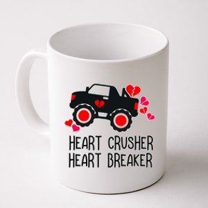 Heart Monster Truck Crusher Valentines Day Cute Funny Hearts Meaningful Gift Coffee Mug