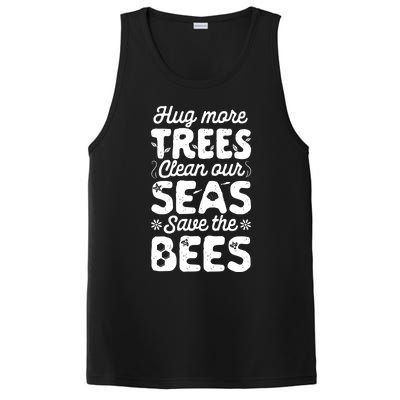 Hug More Trees Clean Our Seas And Save The Bees Vintage Bee Meaningful Gift PosiCharge Competitor Tank