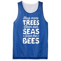 Hug More Trees Clean Our Seas And Save The Bees Vintage Bee Meaningful Gift Mesh Reversible Basketball Jersey Tank