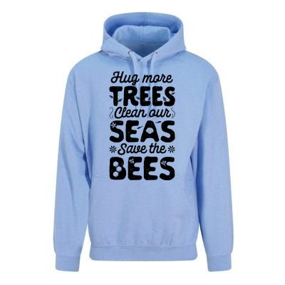 Hug More Trees Clean Our Seas And Save The Bees Vintage Bee Meaningful Gift Unisex Surf Hoodie