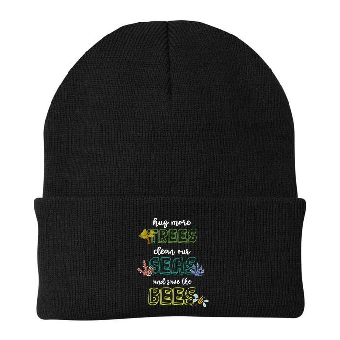 Hug More Trees Clean Our Seas And Save The Bees Save Planet Gift Beanie