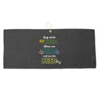 Hug More Trees Clean Our Seas And Save The Bees Save Planet Gift Large Microfiber Waffle Golf Towel