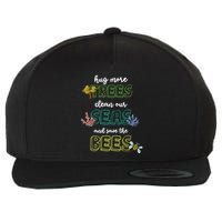 Hug More Trees Clean Our Seas And Save The Bees Save Planet Gift Wool Snapback Cap