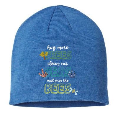 Hug More Trees Clean Our Seas And Save The Bees Save Planet Gift Sustainable Beanie