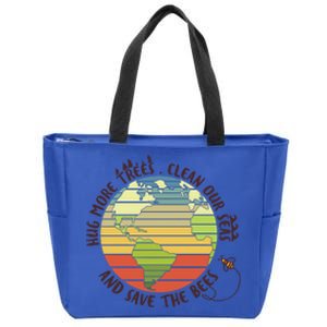 Hug More Trees Clean Our Seas And Save The Bees Gift Zip Tote Bag