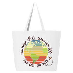 Hug More Trees Clean Our Seas And Save The Bees Gift 25L Jumbo Tote