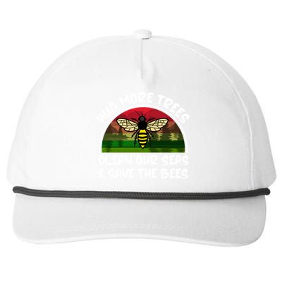 Hug More Trees Clean Our Seas Save The Bees Gift Snapback Five-Panel Rope Hat