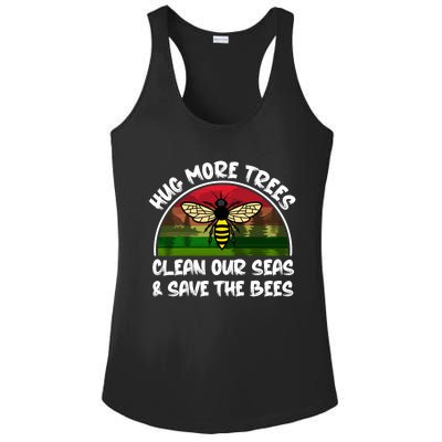 Hug More Trees Clean Our Seas Save The Bees Gift Ladies PosiCharge Competitor Racerback Tank