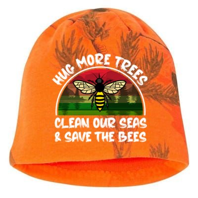 Hug More Trees Clean Our Seas Save The Bees Gift Kati - Camo Knit Beanie