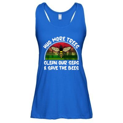 Hug More Trees Clean Our Seas Save The Bees Gift Ladies Essential Flowy Tank