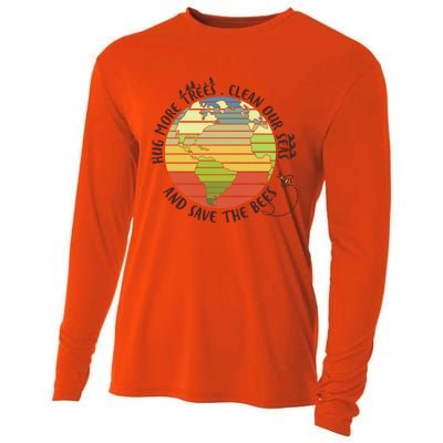 Hung More Tree Clean Our Seas And Save The Bees Meaningful Gift Cooling Performance Long Sleeve Crew