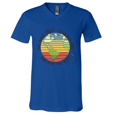 Hung More Tree Clean Our Seas And Save The Bees Meaningful Gift V-Neck T-Shirt