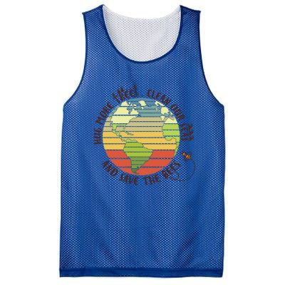 Hung More Tree Clean Our Seas And Save The Bees Meaningful Gift Mesh Reversible Basketball Jersey Tank