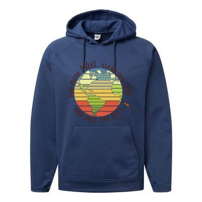 Hung More Tree Clean Our Seas And Save The Bees Meaningful Gift Performance Fleece Hoodie