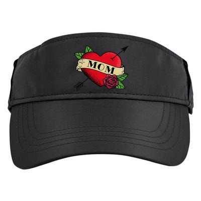 Heart Mom Tattoo Adult Drive Performance Visor