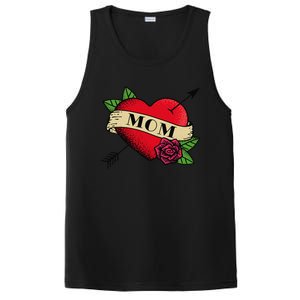 Heart Mom Tattoo PosiCharge Competitor Tank