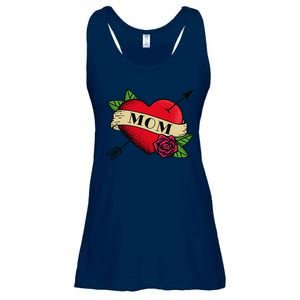 Heart Mom Tattoo Ladies Essential Flowy Tank