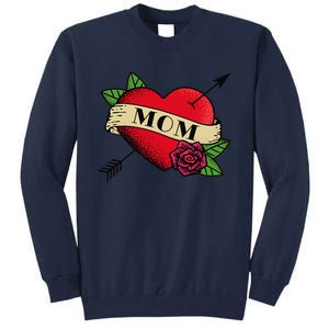 Heart Mom Tattoo Tall Sweatshirt