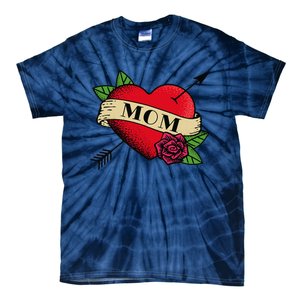 Heart Mom Tattoo Tie-Dye T-Shirt