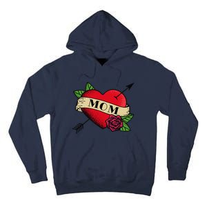 Heart Mom Tattoo Tall Hoodie