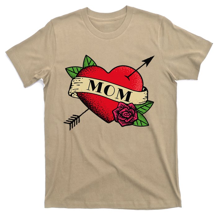 Heart Mom Tattoo T-Shirt