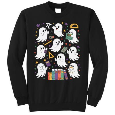 Halloween Math Teacher Ghost Math Teacher Spooky Halloween Gift Sweatshirt