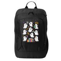 Halloween Math Teacher Ghost Math Teacher Spooky Halloween Gift City Backpack