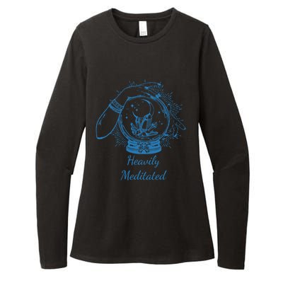 Heavily Meditated Tee Mythical Crystal Ball Art Crystals Gift Womens CVC Long Sleeve Shirt